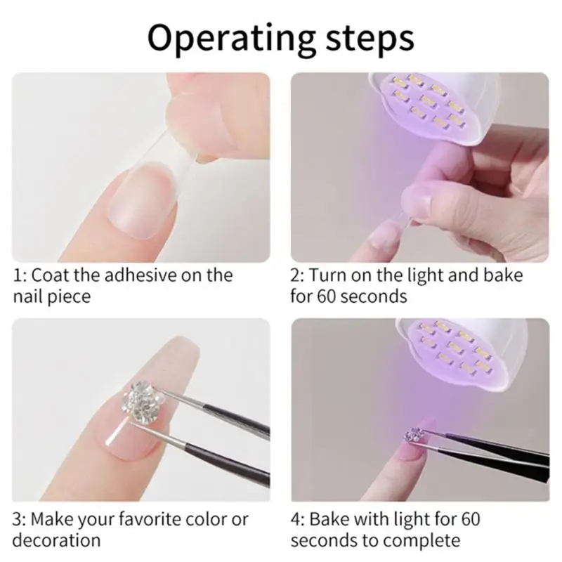 Mini uv conduziu a luz do prego gel lâmpada de secagem polonês único dedo profissional secador para manicure unhas material equipamento do salão arte ferramentas