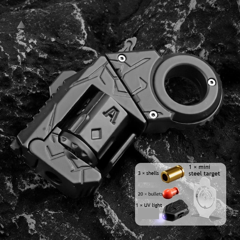 Metaallegering Shell-uitwerpend speelgoed Pistolset Leuk schieten Zintuiglijk speelgoed Stressverlichting EDC Bureau Gadget Cadeau voor jongens Volwassenen - afbeelding 1