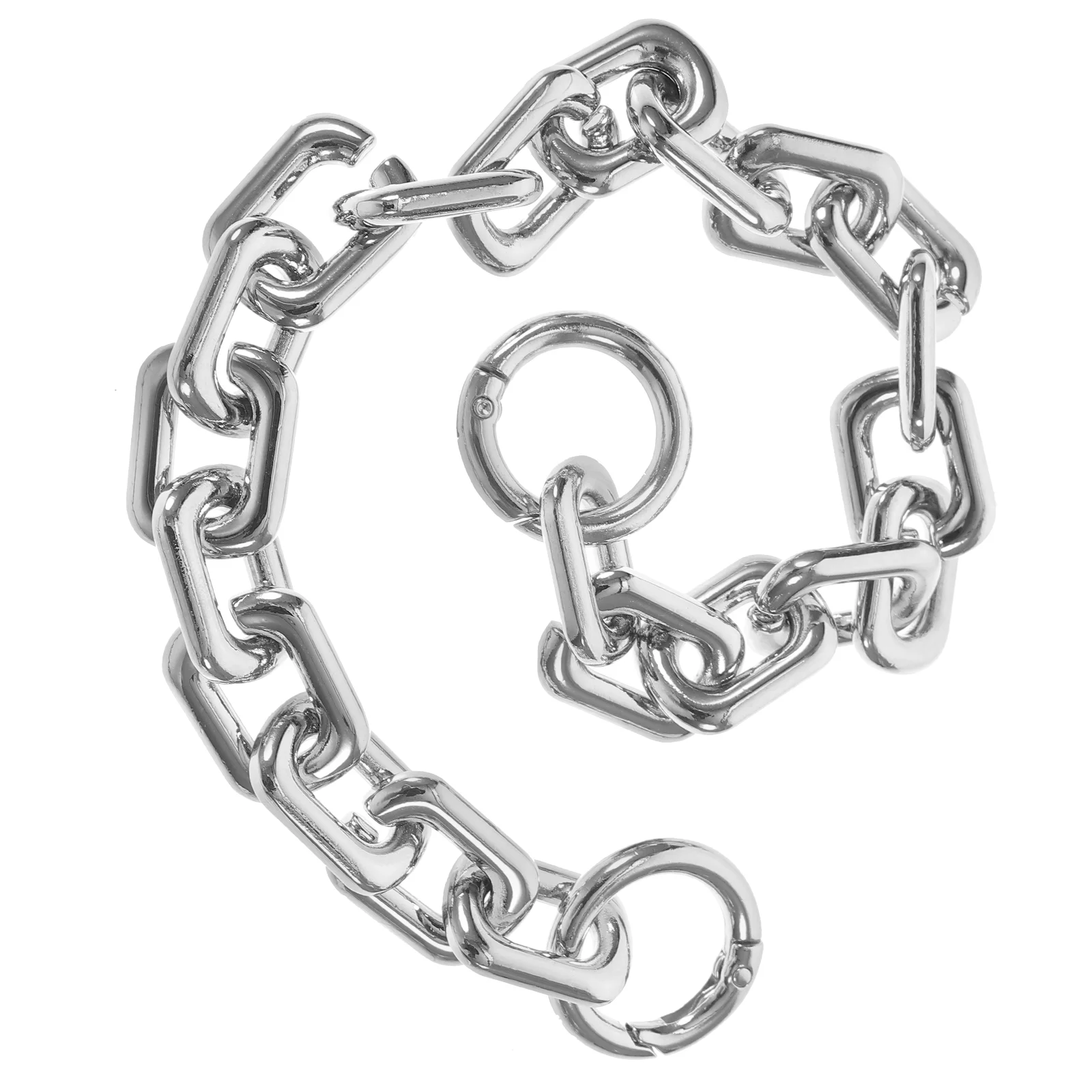 Borsa a tracolla singola con catena da trasporto a mano in metallo corto spesso oro chiaro borsa a molla in lega di zinco robusta moda