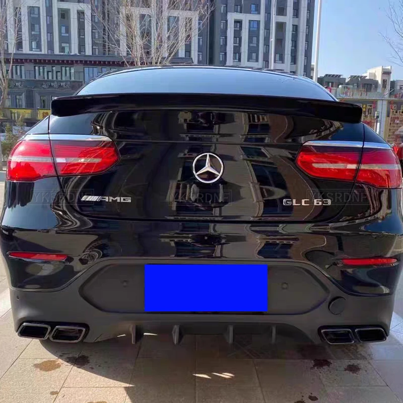 For Mercedes Benz GLC 2016-2020 ABS Primer Color Exterior Rear Spoiler Tail Trunk Boot Wing Decoration