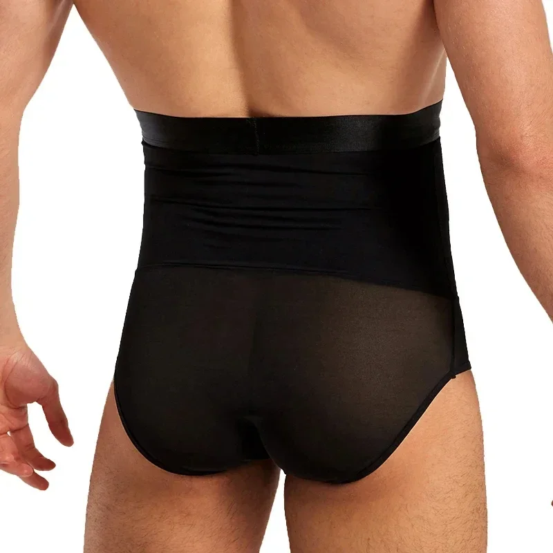 Bragas de compresión de Control de barriga para hombres, de cuerpo moldeador, entrenador de cintura alta, ropa interior adelgazante, faja de vientre, levantador de glúteos breve