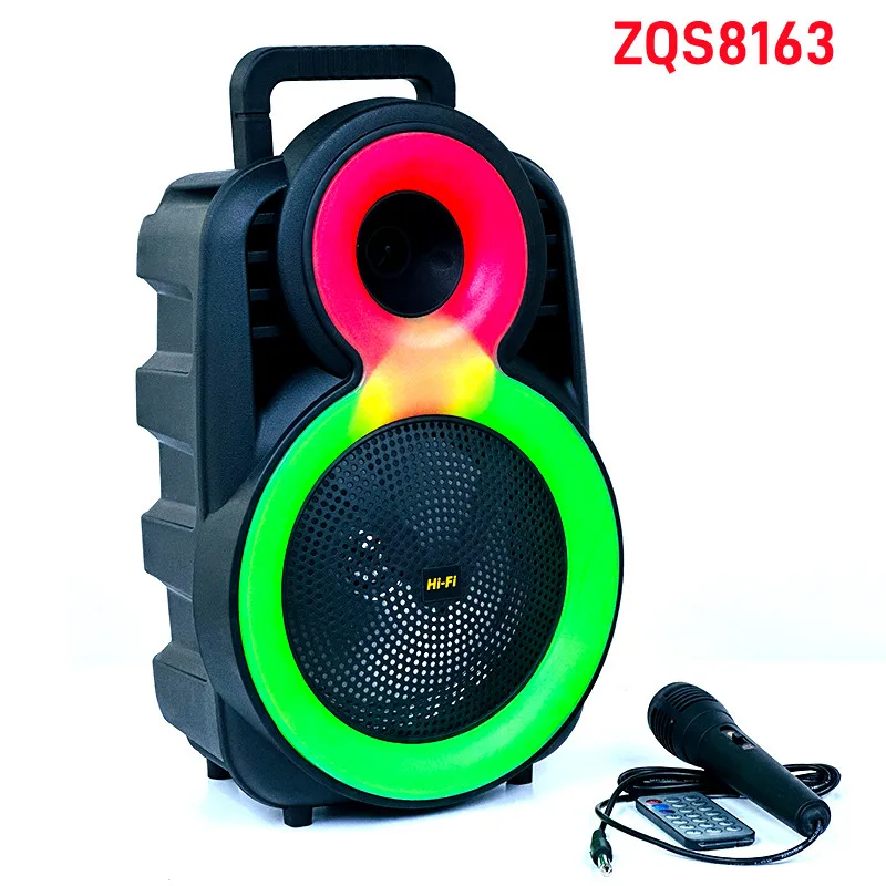 

8-inch RGB Portable Bluetooth Speaker 80W Karaoke Sound Box Support BT/TF/USB/FM/MIC/AUX/TWS/LED Outdoor Garden Party Speakers