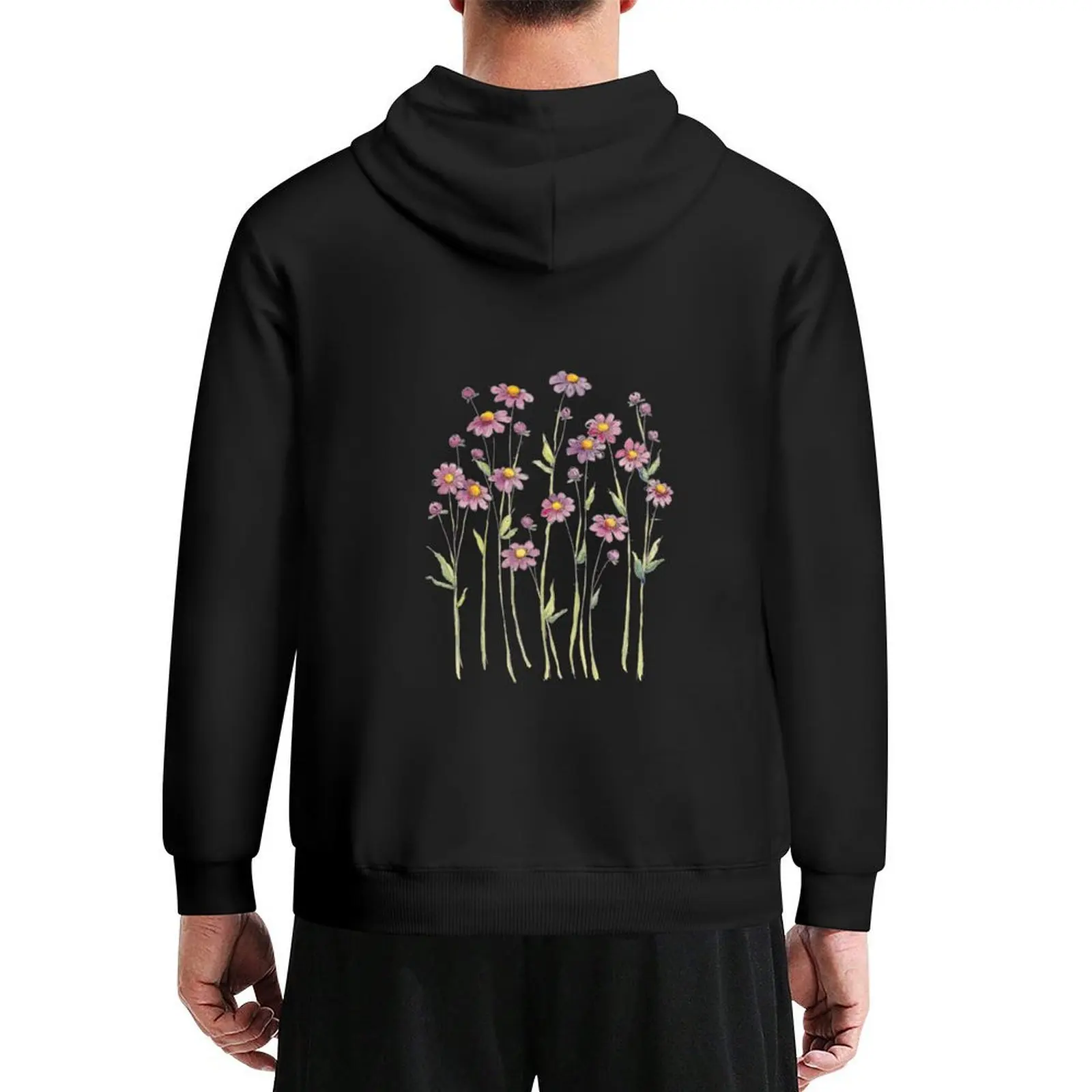 

Pretty Mauve Daisies Hoodie autumn new products mens designer clothes mens clothing men's sweat-shirt set designer hoodies
