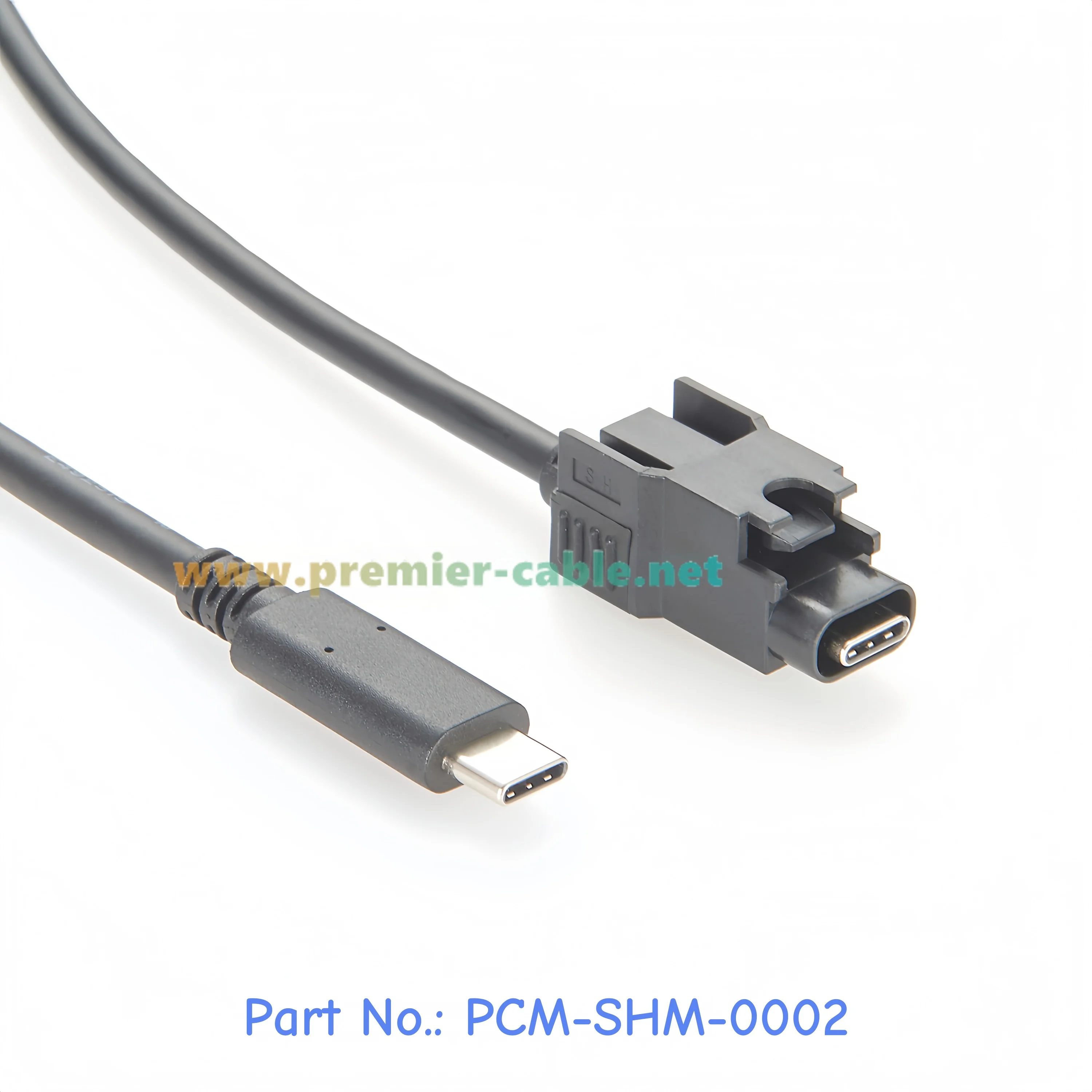 كابل توصيل USB 3.1 Type-C ذكر إلى HSBridge USB 3.1 Type-C A Code Male للسيارات متوافق مع Amphenol CAA00USBC001150