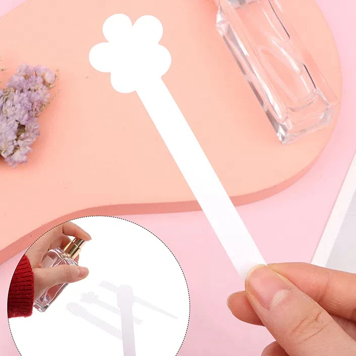 100PCS Perfume Test Paper, Scent Strip, Pointed Cotton Absorbent Paper, Essential Oil Fragrance Test Paper, Scent Test Card