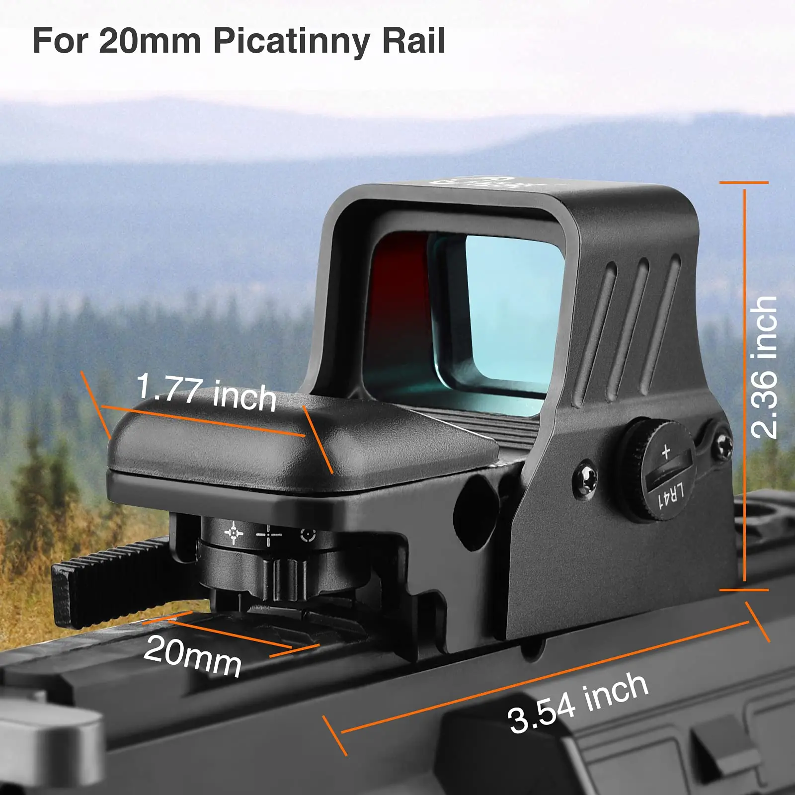 

Upgraded Quick Detach Picatinny Mount Red Dot Sight Multiple Reticle System Open Reflex 33mm Wide Objective Diameters Optics