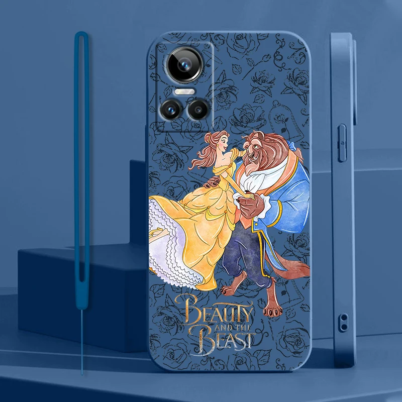 Beauty And The Beast For OPPO Realme GT Neo 3 2 Master 8 9 Narzo 50A 50i Reno 7 Silicone Soft Liquid Rope Phone Case Cover