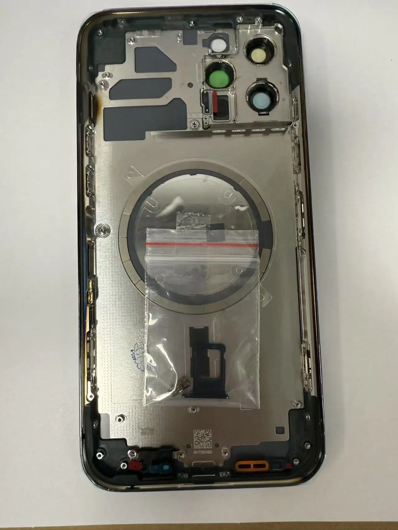 

Whole sale 12promax frame with back glass,with button and sim tray,with mesh and magnet