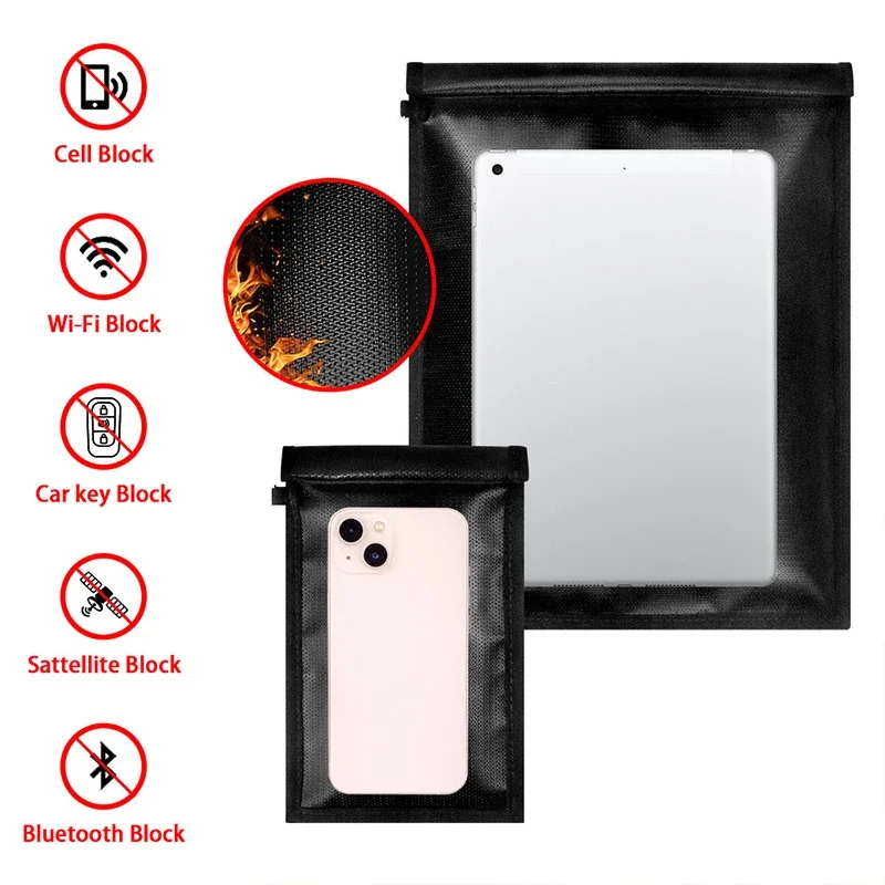 Notebook Signal Shielding Bag RFID Anti-theft Brush Cell Phone Faraday Bag Radiation Signal Antitracking Blocking Pouch