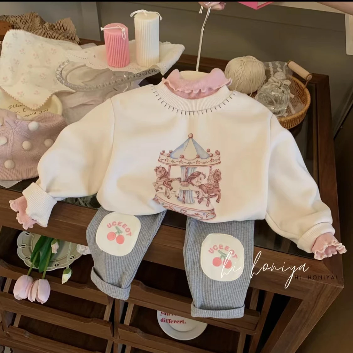 Family Matching Clothes Mother and Daughter Long Sleeve Sweatshirts Women Tops Kids Tees Father Son Same Tops Infant Baby Romper