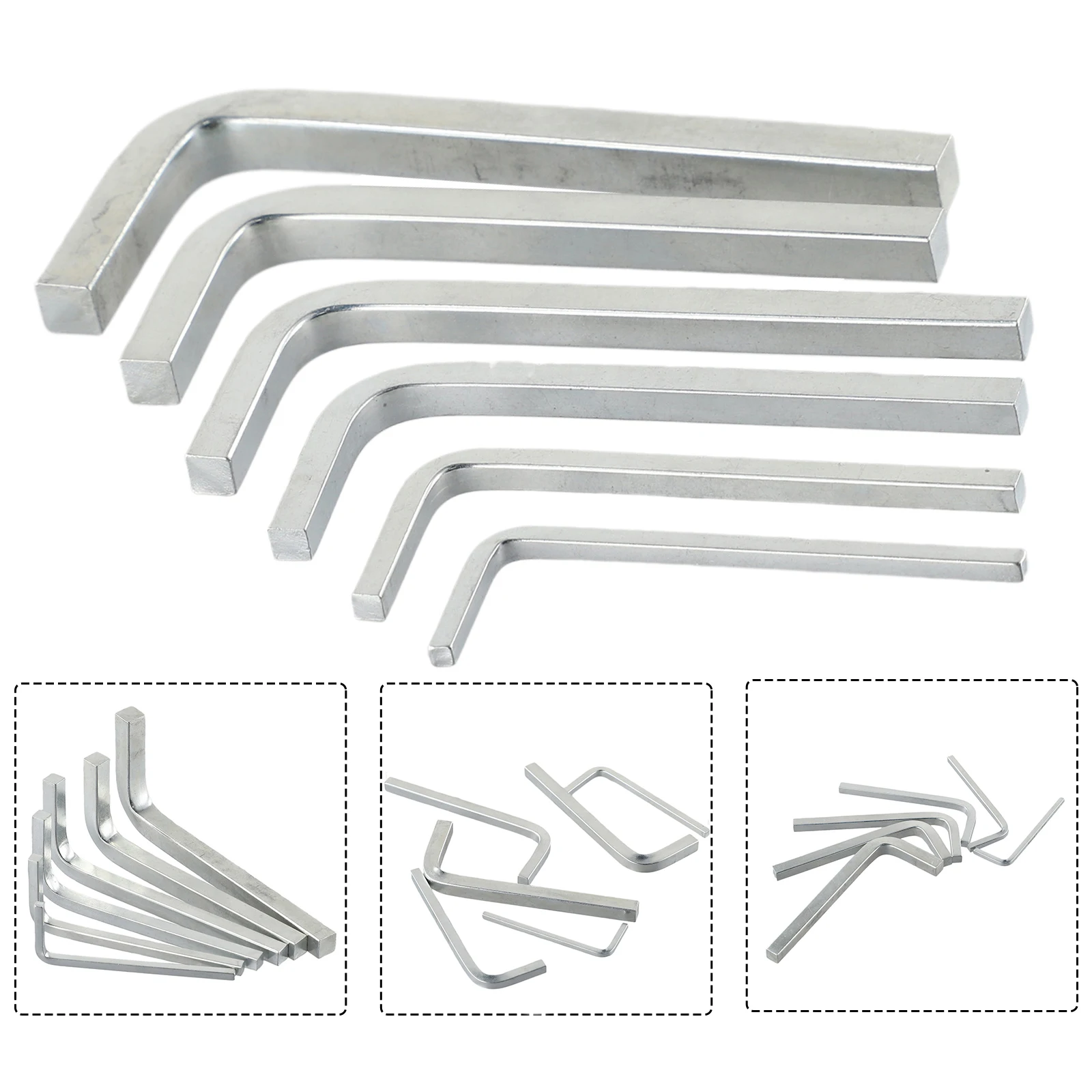 

6Pcs L Shape Square Head Wrench Set Essential Tools for Square Screws 4 Point Screwdriver Kit Using Chromium Vanadium Steel
