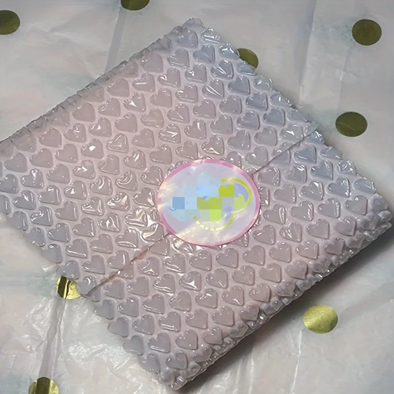 Pink Heart-Shaped Bubble Love Thickeneded Shockproof Fragile Protective Packaging Film
