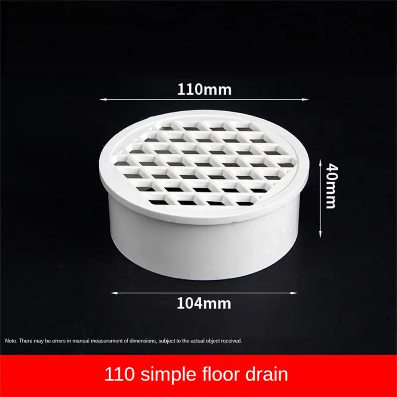 Insert Type Simple Floor Drain PVC 50-160 Round Pipe End Cap Filter Net Air Vent Cover For Garden Balcony Roof Drainage Fittings