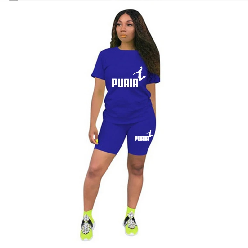 Neue Hochwertige Freizeitkleidung für Damen Sommer Zweiteiler Set 2026 Damen Trainingsanzug T-Shirts O-Ausschnitt Shorts Tägliche Kurzarm-Kombination Topseller – Detail 7