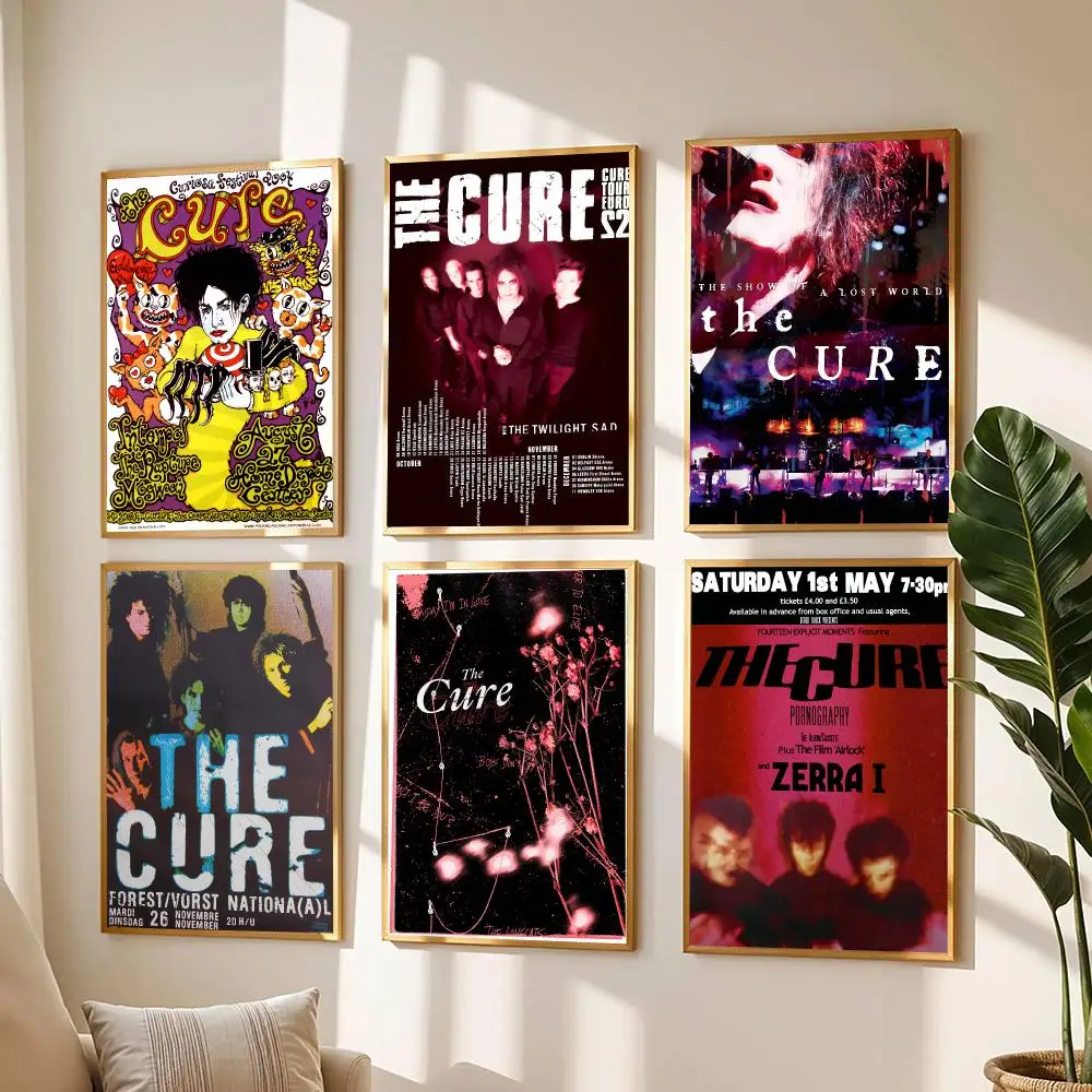 band T-The Cure-E Poster Modern Wall Decal for Living Room Cafe Office Bar and Bedroom