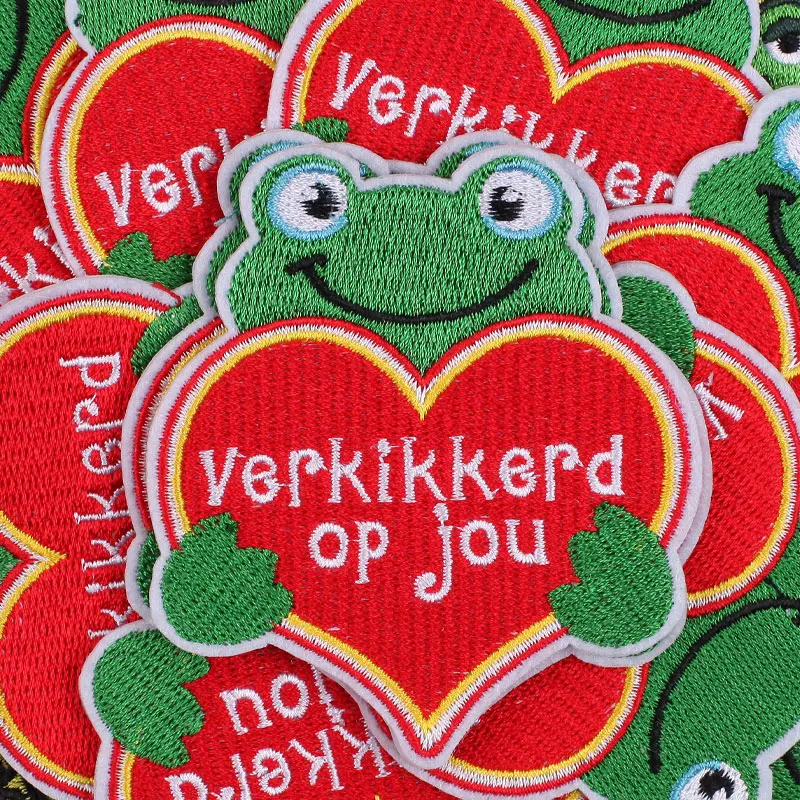 Oeteldonk-Insignes de patch de grenouille d\'emblème de carnaval pour des pays-bas, fer sur des patchs de broderie pour des vêtements, autocollants