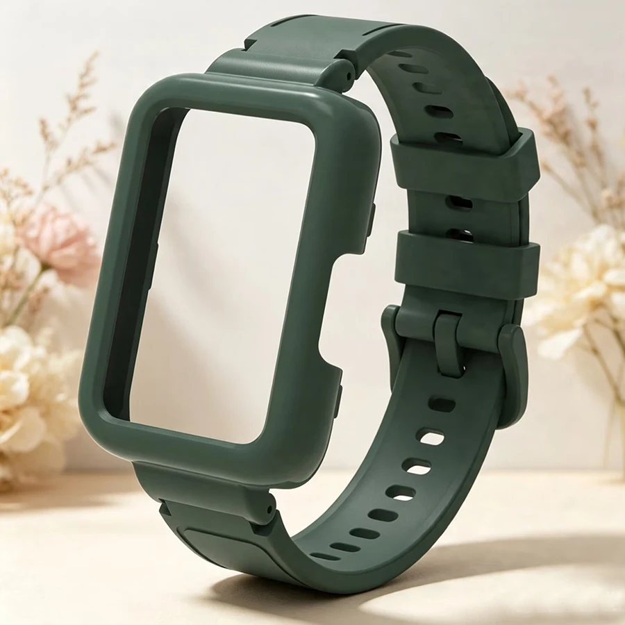 Silicone Strap+PC Case for Samsung Galaxy Fit 3 Bracelet Band for Samsung Galaxy Fit 3 Protective Cover Strap Accessories