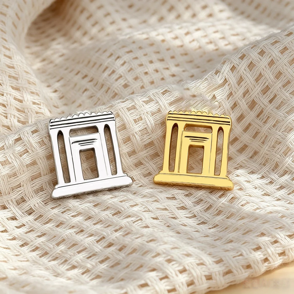 Beit Hamikdash Jewish Jerusalem Holy Second Temple Brooch for Women Men Stainless Steel Jewish Temple Religious Jewelry Gifts