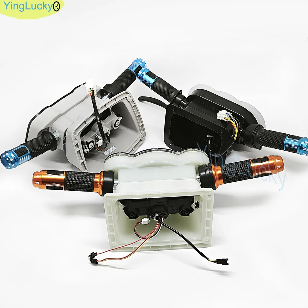 Racing Video Game Machine Super Motorcycle Steering Wheel LED Handlebar with GaugesDIY Kit for Arcade Children's Simulation