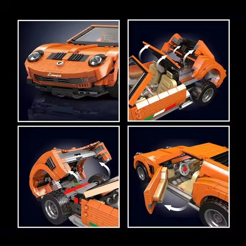 1642 個テクニカル ミョウラ モールド キング 10116 組み立てキット レーシング スポーツカー コンストラクター教育玩具子供クリスマスギフト