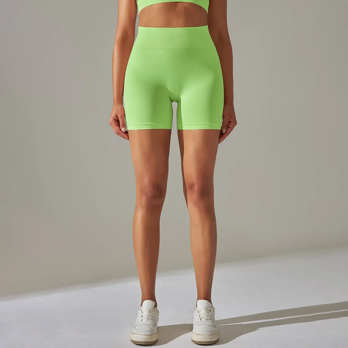 

Running Fitness Gym Workout Shorts Women Seamless Tight Solid Color Peach Lift Hip High Waist Shapeing Yoga Shorts