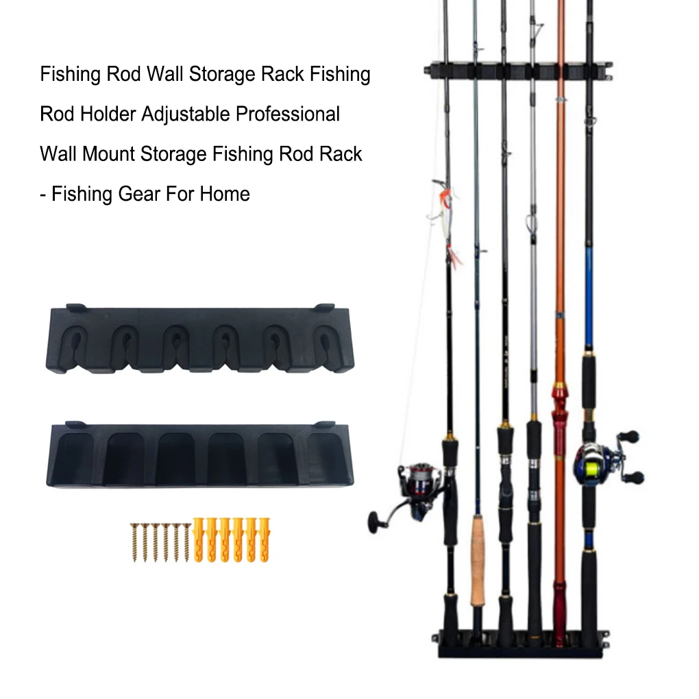 Fishing Rod Holder Garage Horizontal Pole Rack Rest Outdoor Accessories