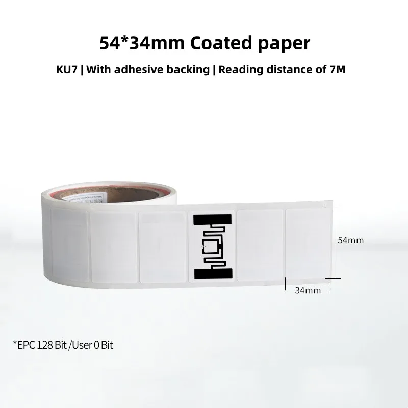 250-個印刷可能-860~960mhz-ku7-紙物流ステッカー-uhf-rfid-タグ