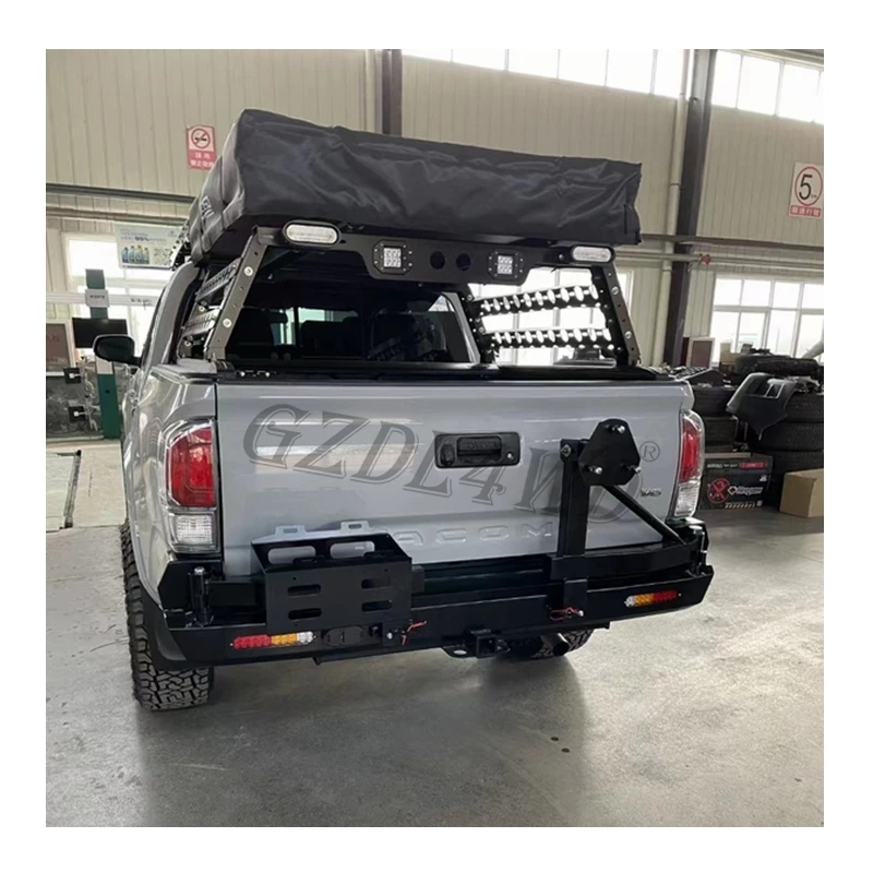New off Road Spare Tire Fuel for Tank Carrier Rear Bumper for 3rd Gen 2016-2021 Truck Accessories Black Metal Steel