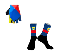 2024 LIDL Team One Pair Half Finger Cycling Gloves + ONE PAIR CYCLING SOCKS