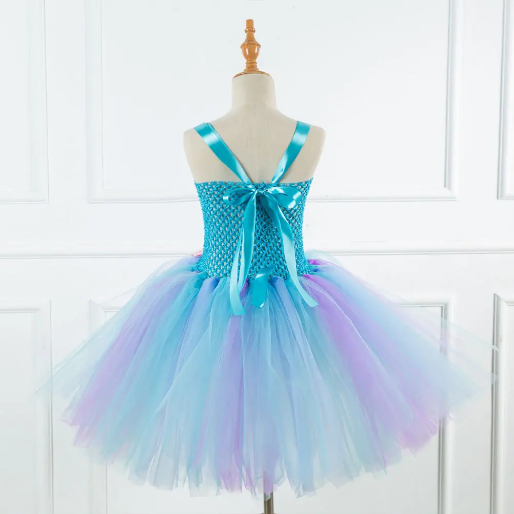 

Girls Tutu Skirt Mermaid Style Dress Size 6-7Y Fit 120Cm Birthday Party Childrens Day Kids Gauze Skirt Princess Dress