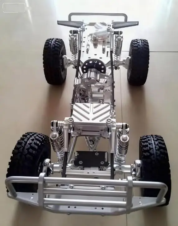 AlloyCNC Aluminum Heavy-Duty Upgrade Set Frame 1/10 4WD OP Crawler Car Kit Weighted Hubs Metal Links Assembled For Axial SCX10