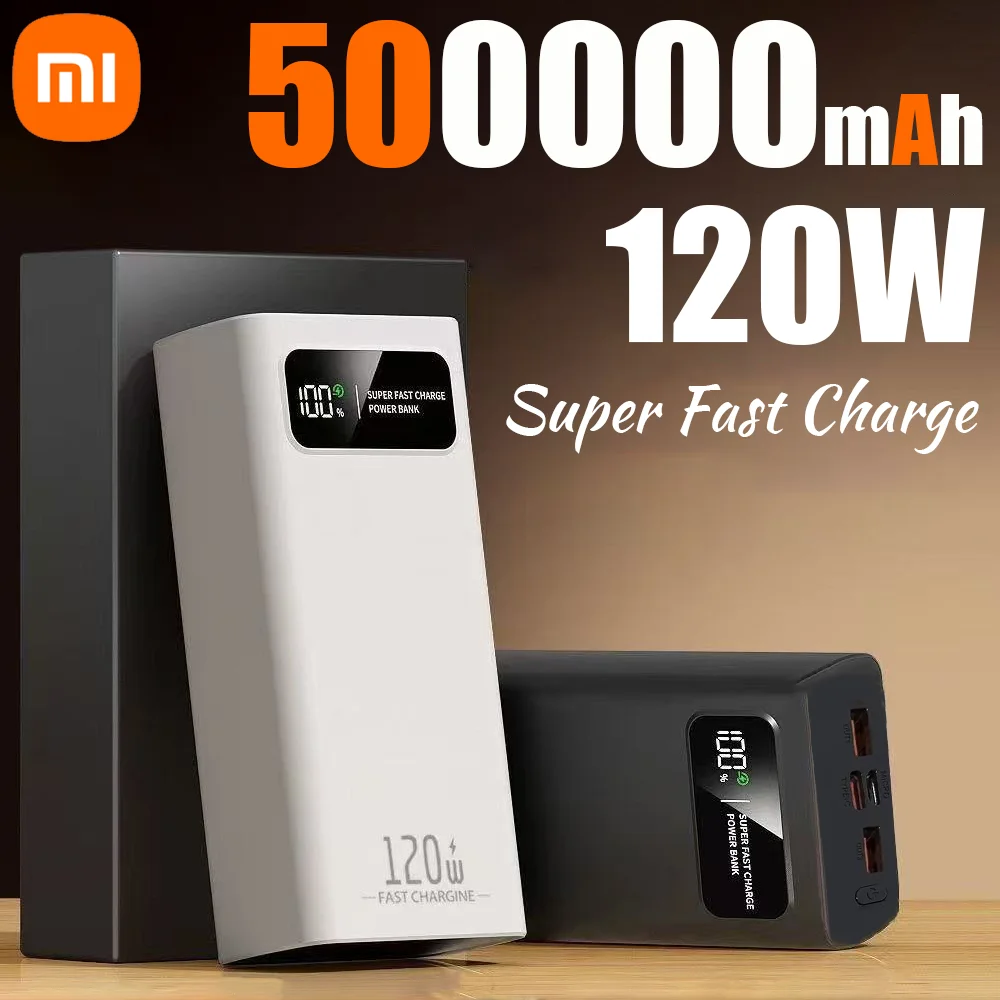 Xiaomi 120W carga súper rápida 200000mAh batería de banco de energía de alta capacidad pantalla Digital banco de energía para Iphone Samsung Huawei