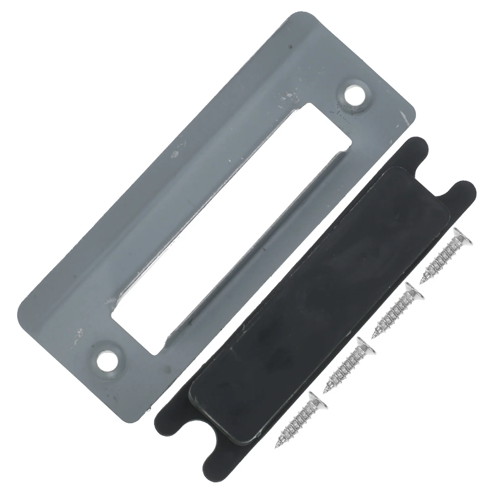 

1 Set Stainless Steel Strike Plate Durable Lock Fixing Plate For Interior Exterior Doors Door Lock Reinforcement Security Kit