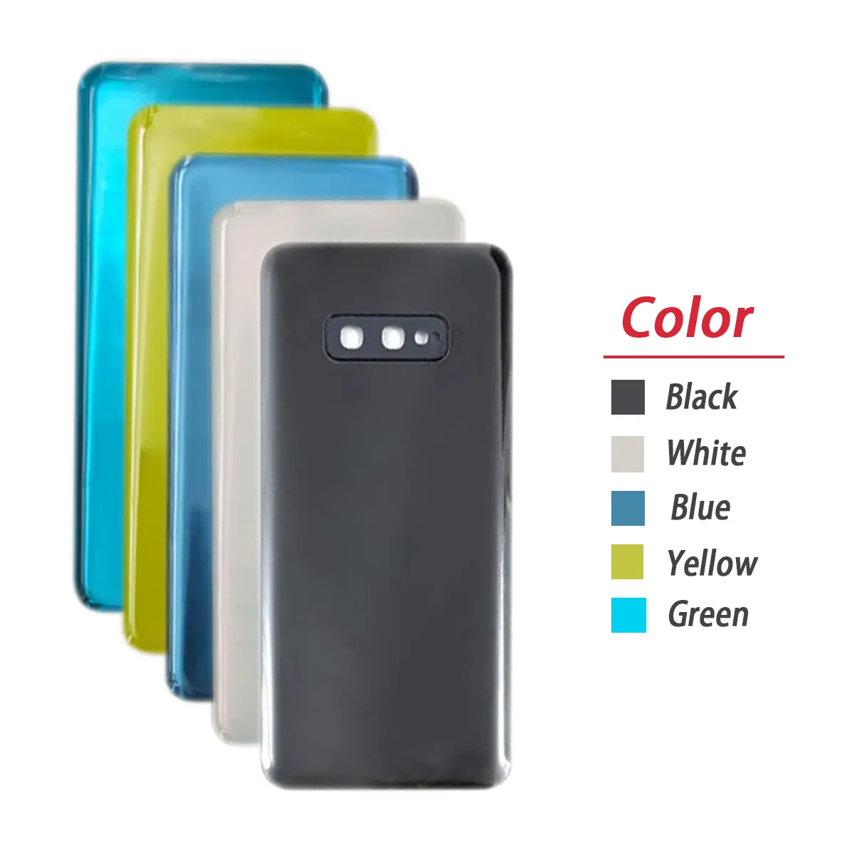 New For Samsung S10E Battery Back Cover Panel Rear Door Housing Case Camera Lens Replace