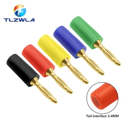 5PCS 2MM Audio Banana Plug Mini Speaker Pure Copper Gold Plated Plug Connector Welded Assembly Experimental Test Cord Head