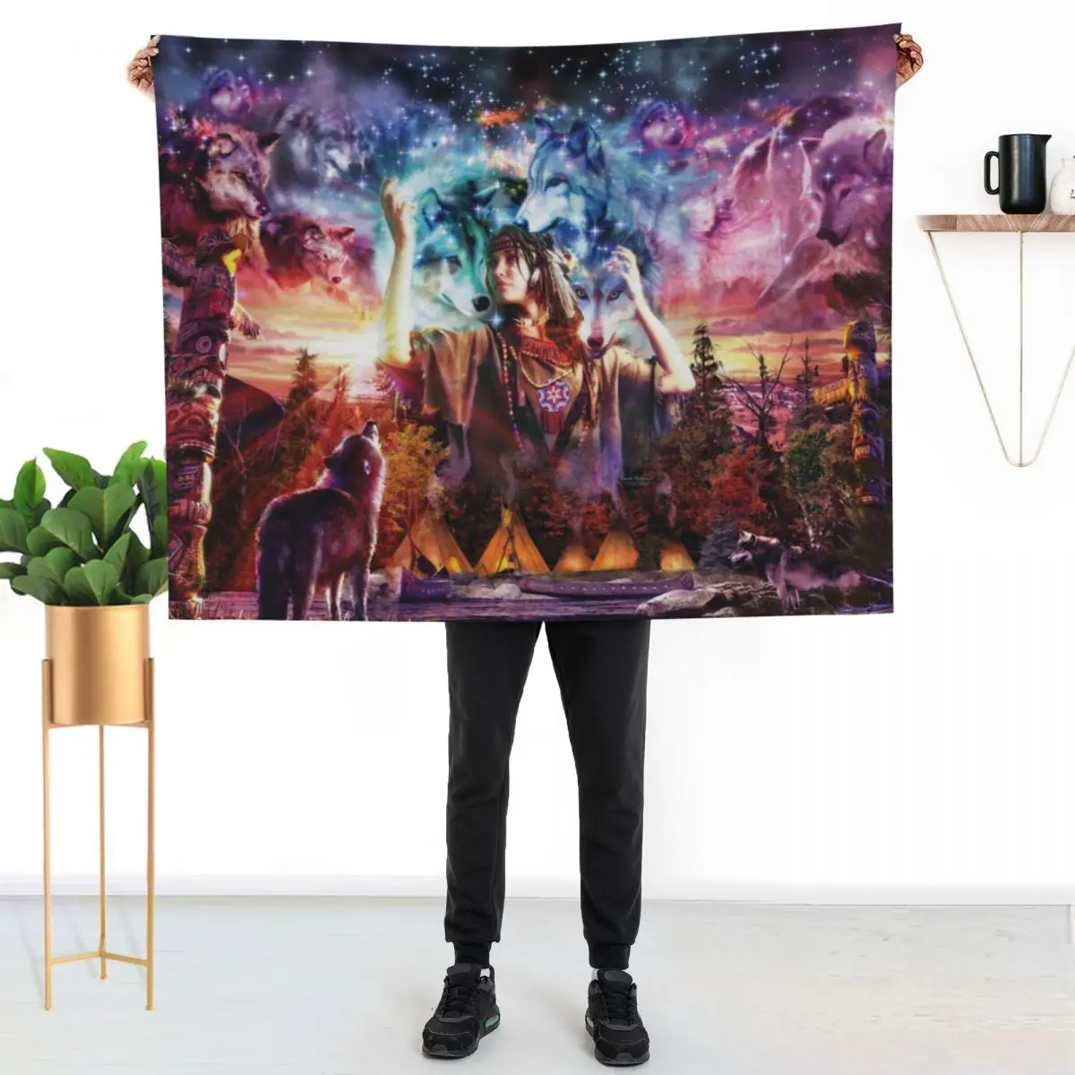 Wolf Maiden Throw Blanket Summer Beddings Multi-Purpose For Baby Sleeping Bag Fashion Sofas Beautifuls Blankets