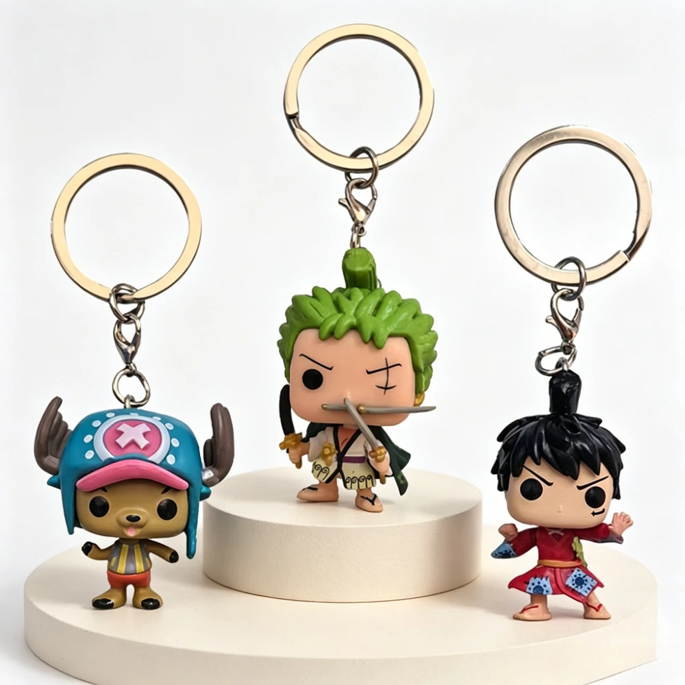 Nuevo Llavero de Anime ONE PIECE, Roronoa Zoro, Tony Chopper, Llavero de Dibujos Animados, Muñeco de Peluche, Colgante de Moda para Bolsa o Coche, Regalo