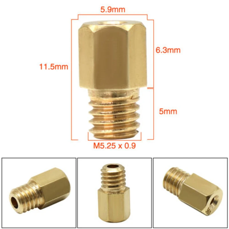 Motorcycle Carburetor Main Jets for Mikuni VM TM TMX Carburetor Moto Injector Nozzle Sets Size 210-440 for 4/042-Large Hex 12Pcs