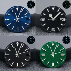 28.5 diameter single/no calendar watch with blue-green luminous dial and hands fit for NH35/2815/2836 movement watch accessories