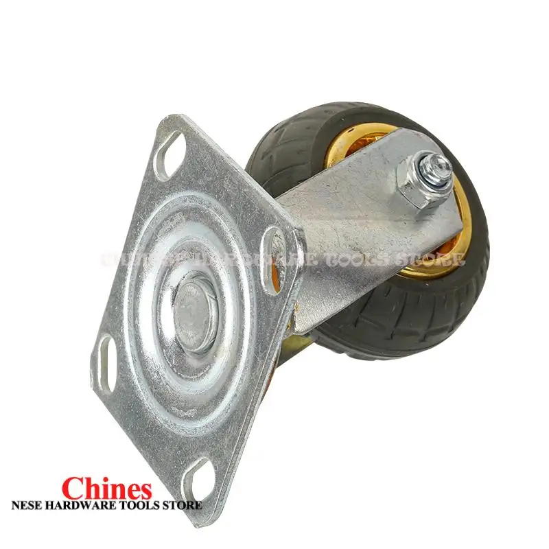 

1pcs 4" Universal Mute Soft Elastic Rubber Caster - Ideal Moving Accessory for Heavy Duty Carts & Furniture