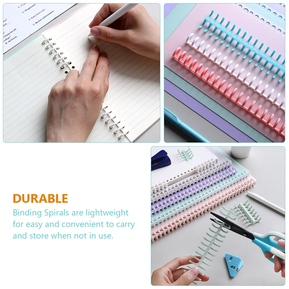 

10Pcs Binding Spirals Loose Leaf Rings Practical Lightweight Easy Operate Notebook Rings Ring Binder Planner Binder