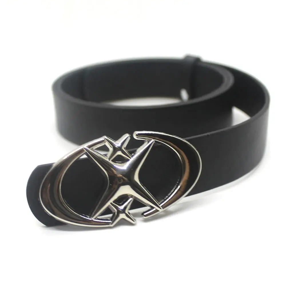 Punk Lether Riem Vintage Cross Moon Star Design Decoratieve Riem Pu Lederen Y 2K Punk Riem Mannen Vrouwen