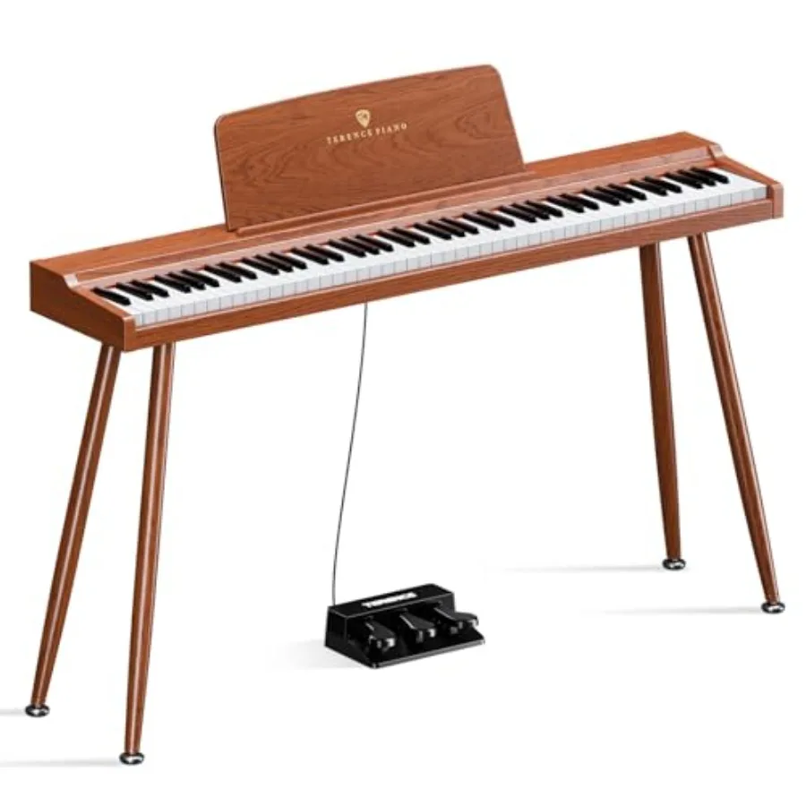 

TERENCE P10 88 Key Full-Size Weighted Keyboard Piano for Beginners Digital Electric Piano with Stand Music Stand Triple Pedal P