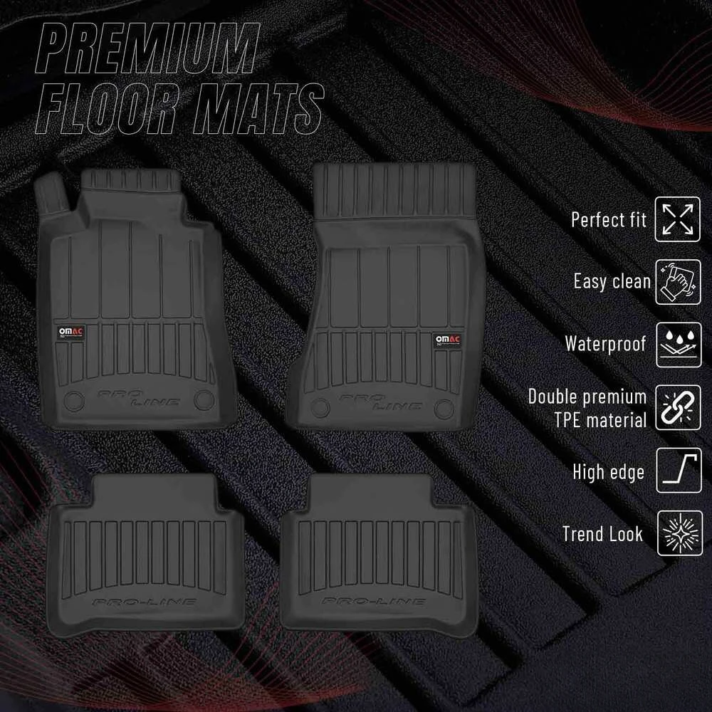 Premium Floor Mats for for Mercedes E Class W211 S211 2004-2009 Black 4x United States