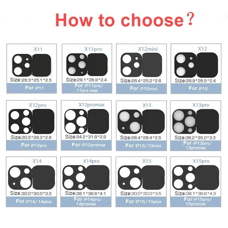 WebCam Cover Back Camera Lens Plastic Privacy Protective Sticker Camera Cover Protector For iPhone 16 15 14 13 12 11 Pro Max