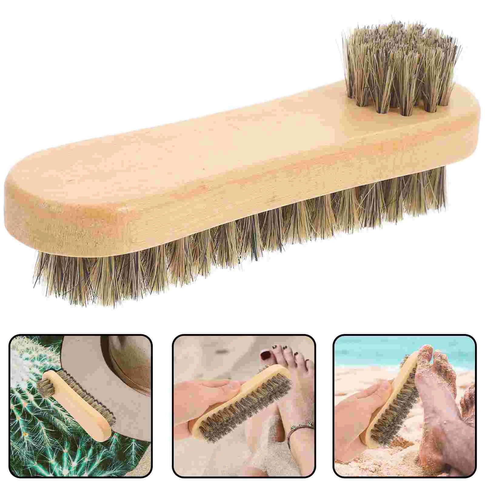 Livres de brosse de retrait de sable pour le récurage, le récurage multifonctionnel, le bouleau PBT, le nettoyant de douche