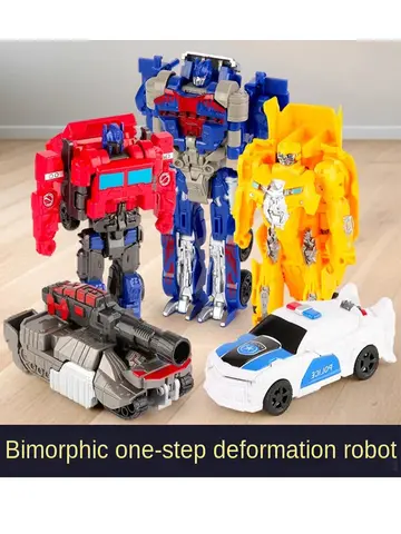 Transformation Car Anime Robot Model One Step Deformation Robot Toy Kid Puzzle Toy Deformation Car Action Figure Model