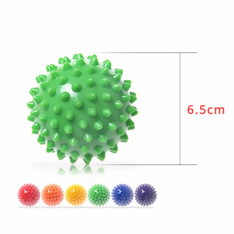 Durable PVC Exercise Pointed Massage Ball Trigger Point Work Out Hand and Foot Pain Reliever Plantar Fasciitis Reliever Portable