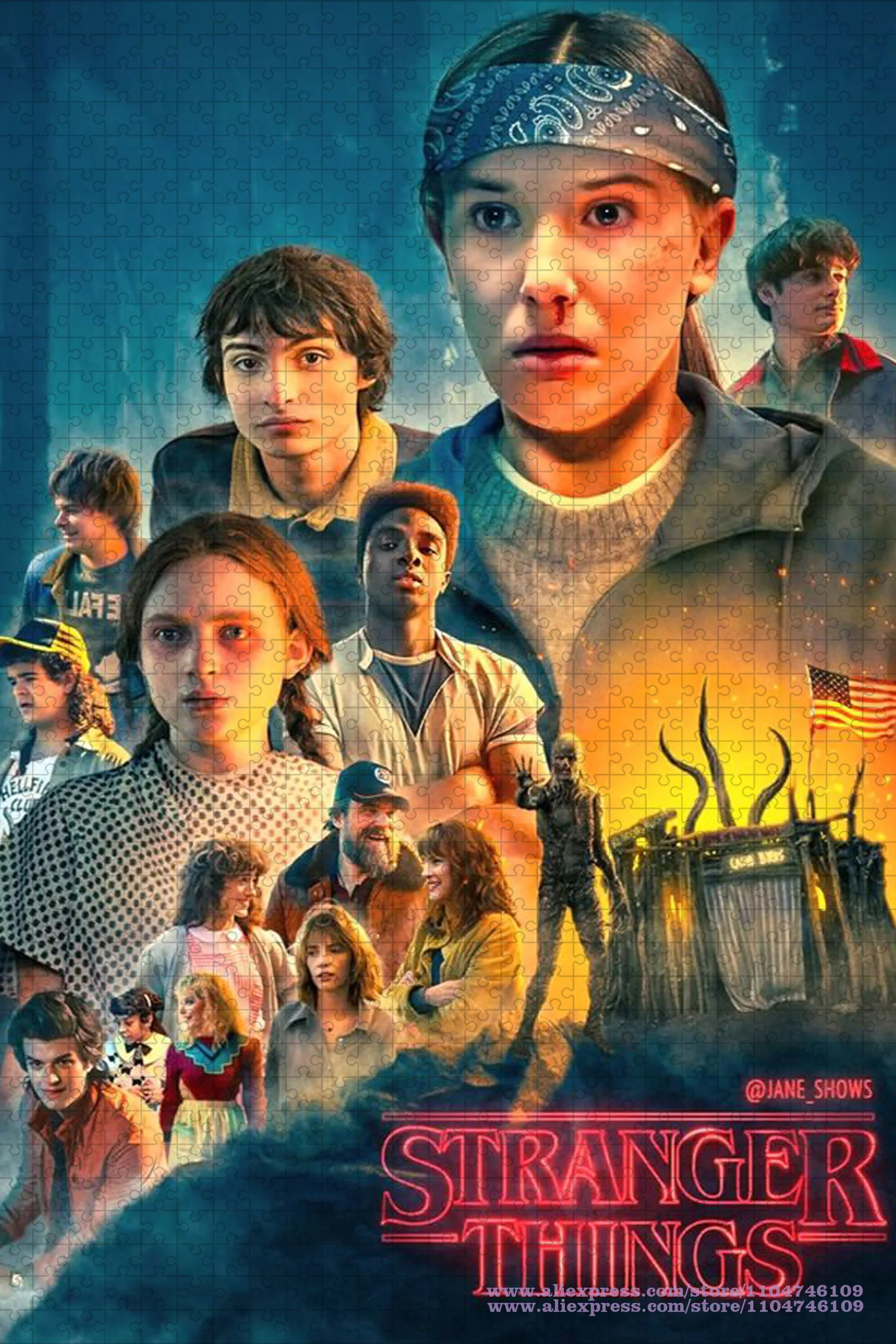Rompecabezas de Stranger Things, Rompecabezas de Personajes de Stranger Things, 108/200/300/500/1000/1500 Piezas, Rompecabezas de Inteligencia para Niños, Regalos de Cumpleaños