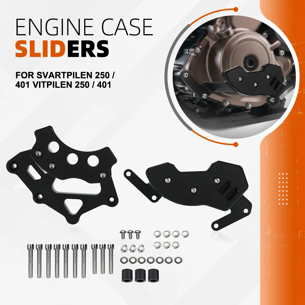 

For Husqvarna Svartpilen 250 / 401 Vitpilen 250 / 401 Motorcycle Accessories Left and Right Engine Cover Guard Clutch Cover Set